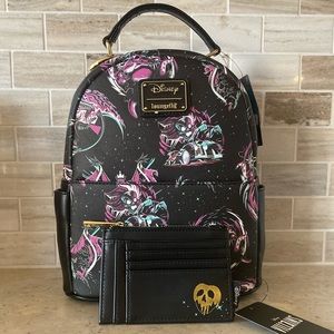 Disney Loungefly Villains Backpack & Wallet Bundle